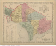 Washington DC 1859 - Johnson - Old Map Reprint