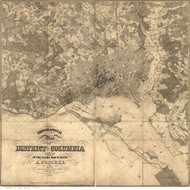 Washington DC 1861 - War Department - Old Map Reprint