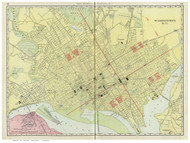 Washington DC 1903 - Rand McNally - Old Map Reprint