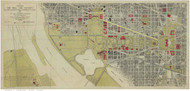 Washington DC 1917 - US Public Buildings Commision - Old Map Reprint