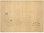 Burlington 1850 Sewer Plan - Old Map Reprint - Vermont Towns Other