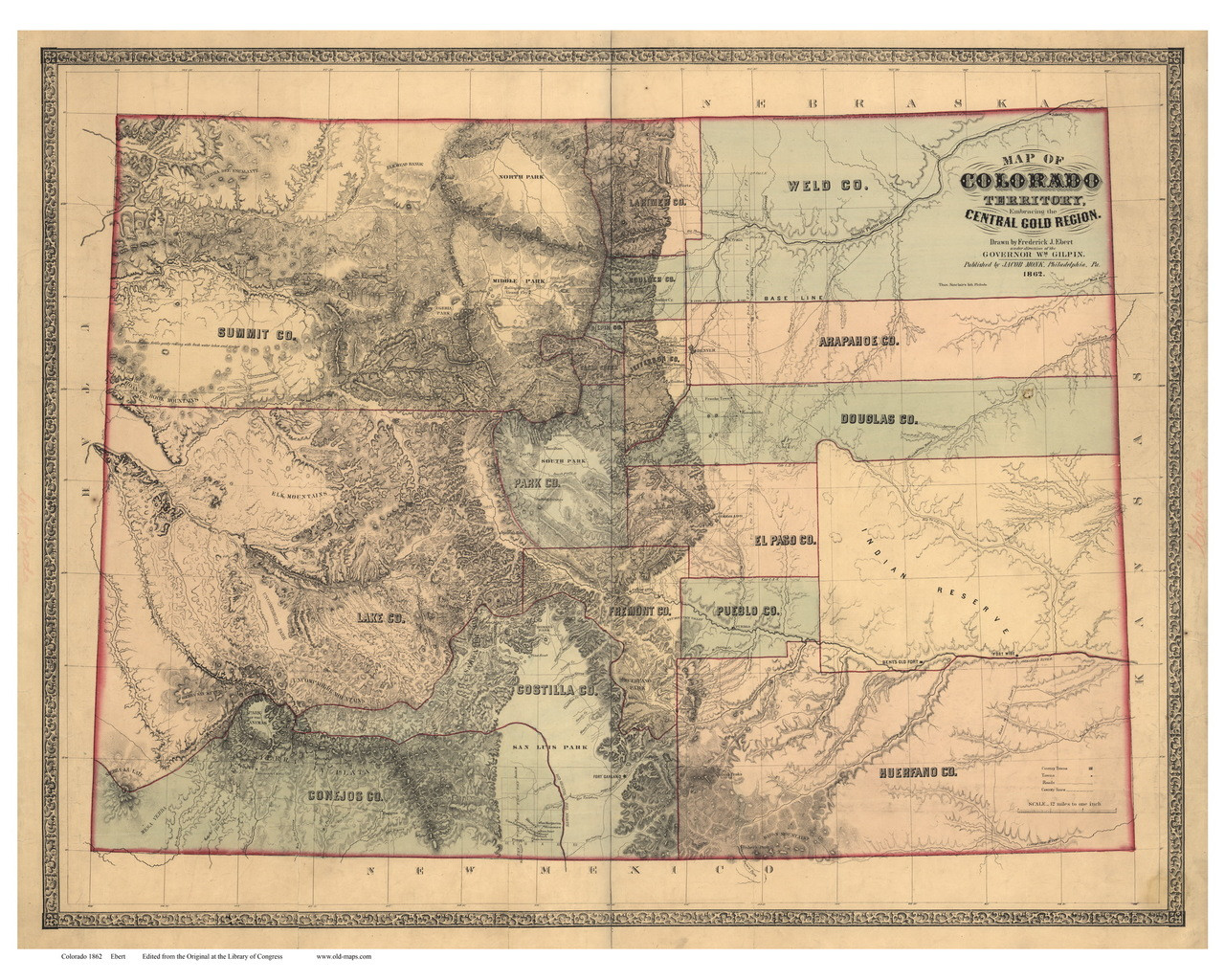1862 PA MAP GREENE BEDFORD CHESTER UNION County Pennsylvania History HUGE