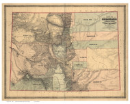 Colorado 1862 Ebert - Old State Map Reprint