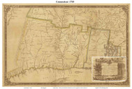 Connecticut 1755 Douglas - Old State Map Reprint