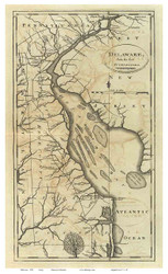 Delaware 1795 Carey - Old State Map Reprint