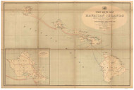 Hawaiian Islands 1901 Von Haake - Old State Map Reprint