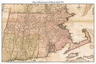 Massachusetts 1755 Jefferys - Old State Map Custom Print