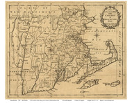 Massachusetts 1780 Hinton - Old State Map Reprint