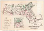 Massachusetts 1974 Railroad Map - Old State Map Reprint