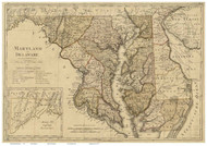 Maryland 1797 Sotzmann - Old State Map Reprint