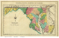 Maryland 1822 Carey - Old State Map Reprint