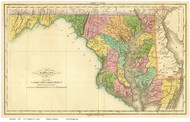Maryland 1825 Buchon & Carey - Old State Map Reprint