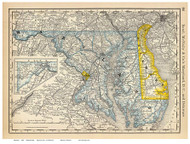 Maryland 1879 Rand McNally - Old State Map Reprint