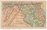 Maryland 1885 Bradstreet - Old State Map Reprint