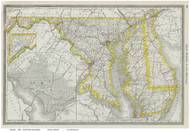 Maryland 1889 Rand McNally - Old State Map Reprint