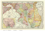 Maryland 1897 Rand McNally - Old State Map Reprint