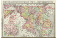 Maryland 1903 Rand McNally - Old State Map Reprint