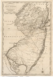New Jersey 1795 Carey - Old State Map Reprint