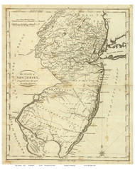 New Jersey 1796 Reid - Old State Map Reprint