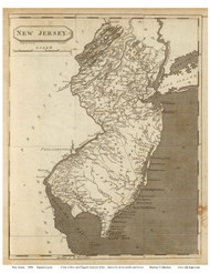 New Jersey 1804 Lewis - Old State Map Reprint