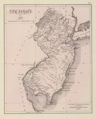 New Jersey 1812 Giberson - Old State Map Reprint