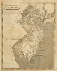 New Jersey 1812 Arrowsmith - Old State Map Reprint