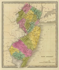 New Jersey 1840 Greenleaf - Old State Map Reprint