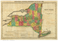 New York State 1822 Carey & Lea - Old State Map Reprint