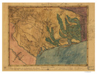 Texas 1822 Austin - Old State Map Reprint