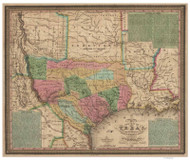 Texas 1835 Young - Old State Map Reprint