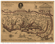 Virginia 1667 Ferrer - Old State Map Reprint