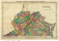 Virginia 1822 Carey - Old State Map Reprint