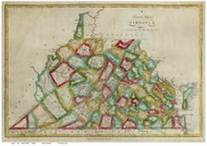 Virginia 1827 DeSilver - Old State Map Reprint