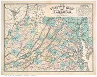 Virginia 1861 Snow - Old State Map Reprint