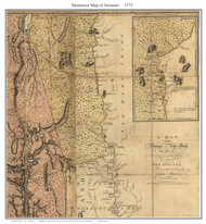 Vermont 1775 - Montresor - Old State Map Custom Print