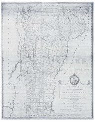 Vermont 1789 - Blodget - Old State Map Reprint