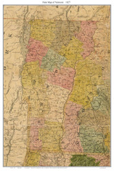 Vermont 1827 - Hale - Old State Map Custom Print