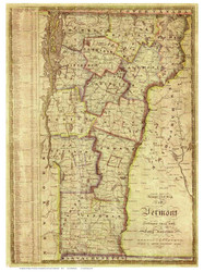 Vermont 1834 - Robinson - Old State Map Reprint