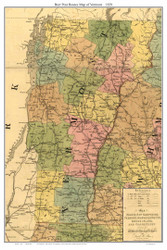 Vermont 1839 - Burr - Old State Map Custom Print