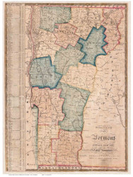 Vermont 1845 - Robinson - Old State Map Reprint