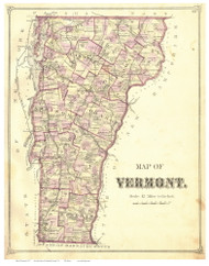 Vermont State Map 1875 - from the Caledonia Co. Beers Atlas - Old Map Reprint