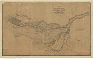 Proposed Alexandria Canal and Railroad Routes - ca. 1842 - Washington DC - Old Map Reprint DC Specials