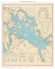Lake Winnipesaukee, New Hampshire 1966 - Old Map Reprint