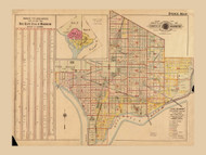 Plate 0, Vol.2 Index Map - Washington DC 1921 Atlas Old Map Reprint - Baist Vol.2