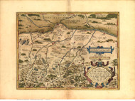 Bavaria and Vindelicia, 1570 Ortelius - Old Map Reprint - World