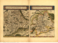 Bavariae and Wirtenbergensis, 1570 Ortelius - Old Map Reprint - World