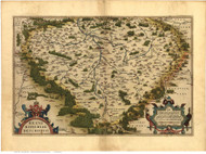 Bohemia, 1570 Ortelius - Old Map Reprint - World