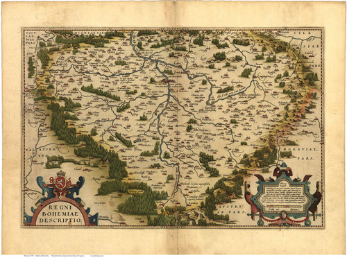 Bohemia, 1570 Ortelius - Old Map Reprint - World - OLD MAPS