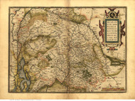 Brabanita, 1570 Ortelius - Old Map Reprint - World