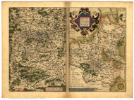 Eastern France, 1570 Ortelius - Old Map Reprint - World